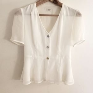 Aritzia wilfred blouse size 0